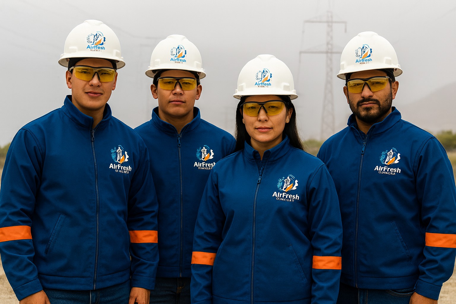 Equipo técnico de AirFresh Energy en campo